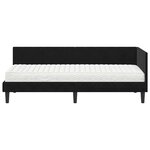 vidaXL Cadre de lit d'angle avec matelas 2 Pièces Noir Velours