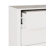 vidaXL Commode Drammen Blanc 76 5 x 40 x 91 cm Bois de pin massif