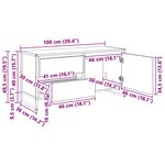 vidaXL Meuble TV Bois Ancien 100 x 36 x 49.5 cm Bois d'ingénierie