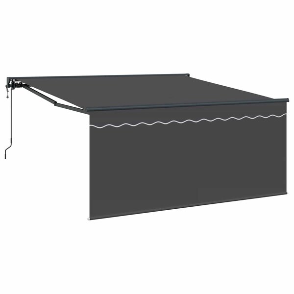 vidaXL Auvent Rétractable Anthracite 350 x 250 cm