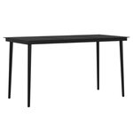 vidaXL Ensemble à manger de jardin coussins 5 Pièces Beige/noir