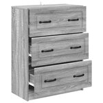 vidaXL Armoire à tiroirs Sonoma gris 66 x 34 5 x 87 cm