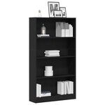 vidaXL Bibliothèque à 4 niveaux chêne noir 80x24x143 cm