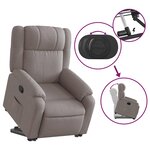 vidaXL Fauteuil inclinable taupe tissu