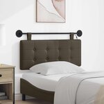 vidaXL Tête de lit suspendue Avec lumière LED Gris Simili cuir