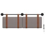 vidaXL Tête de lit suspendue Avec lumière LED Taupe PU antique