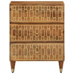 vidaXL Table de chevet 50x33x62 cm Bois de manguier solide