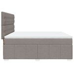 vidaXL Sommier à lattes de lit avec matelas Taupe 180x200 cm Tissu