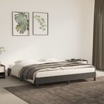 vidaXL Cadre de lit Gris foncé 160 x 200 cm Velours