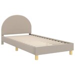 vidaXL Cadre de lit pour enfants avec tête de lit Gris clair