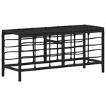 vidaXL Ensemble de salle à manger pour jardin 3 Pièces Noir et gris