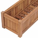 vidaXL Lit surélevé 200x30x25 cm Bois de teck solide