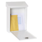 Boîte aux Lettres en Acier  Premium E5601  Anti-pluie  Facile à Installer  Blanc