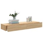 vidaXL Meubles TV avec éclairage LED 2 Pièces chêne sonoma 60x35x15 5 cm