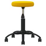 vidaXL Chaise pivotante de bureau Jaune moutarde Velours