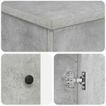 vidaXL Armoire de salle de bain Gris béton 54 x 41 x 70 cm