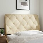 vidaXL Coussin de tête de lit crème 100 cm tissu