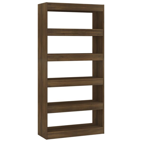 vidaXL Bibliothèque/Séparateur de pièce Chêne marron Bois d'ingénierie