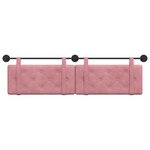 vidaXL Tête de lit suspendue Rose Velours