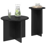 vidaXL Ensemble de tables d'appoint 2 pièces Chêne noir Ø 45 x 35 cm