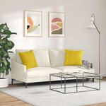 vidaXL Coussins de canapé 2 Pièces Jaune 45 x 45 cm