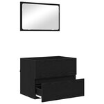 vidaXL Set de Meubles de Salle de Bain avec tiroir 2 Pièces Chêne noir