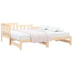 vidaXL Lit coulissant sans matelas 2x(90x190) cm Bois de pin massif