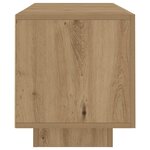 vidaXL Meuble TV avec lumières LED chêne artisanal bois d'ingénierie