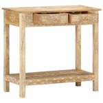 vidaXL Table console 80x35x74 cm Bois de manguier massif