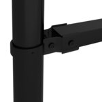 vidaXL Clôture de jardin à dessus en lance Acier (1-1 25)x15 3 m Noir