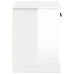 vidaXL Tables de chevet 2 Pièces blanc brillant 43x36x50 cm