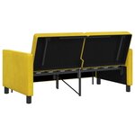 vidaXL Canapé-Lit Jaune Tissu
