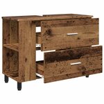 vidaXL Unité de vanité de salle de bain Bois ancien 80 x 35 x 60 cm