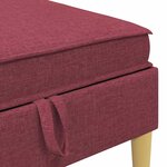 vidaXL Canapé modulaire avec rangement 5 Pièces Bordeaux Tissu