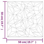 vidaXL Panneaux muraux 48 Pièces blanc 50x50 cm XPS 12 m² améthyste