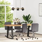 vidaXL Chaises à manger lot de 4 gris similicuir