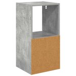 vidaXL Table de chevet Gris béton 35 x 32 x 68 5 cm Bois d'ingénierie