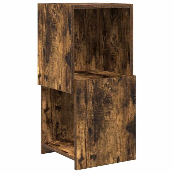 vidaXL Meuble d'angle Chêne fumé 30 5x30x65cm Bois d'ingénierie
