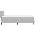 vidaXL Lit à ressorts avec matelas & lumière LED gris clair 120x190 cm en velours