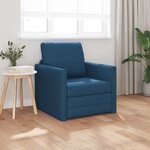 vidaXL Canapé-lit avec coussin Bleu 74 x 77 x 81 cm tissu