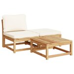 vidaXL Salon de jardin avec coussins 7 Pièces bois massif d'acacia
