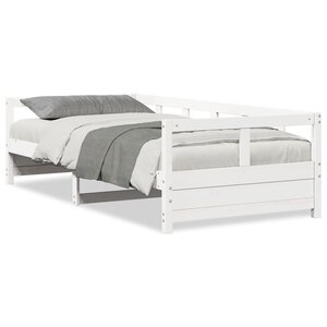 vidaXL Lit de jour sans matelas blanc 80x200 cm bois de pin massif