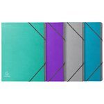 Trieur Agrafé 3 Rabats Avec Élastiques 12 Compartiments Tekso - A4 - Couleurs Assorties - X 8 - Exacompta
