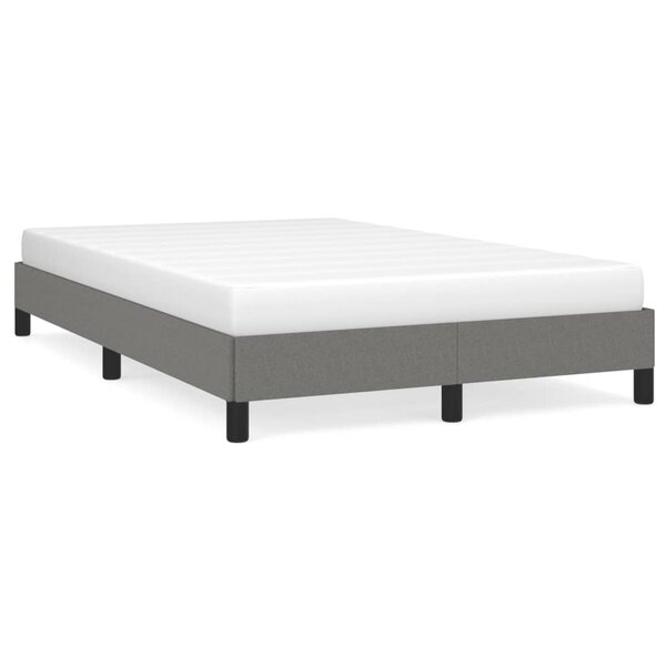 vidaXL Cadre de lit sans matelas gris foncé 120x190 cm tissu