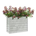 vidaXL Lit surélevé de jardin 100x40x77 cm Acier galvanisé Argenté