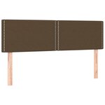 vidaXL Tête de lit à LED Marron Foncé 144x5x78/88 cm Tissu