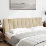 vidaXL Coussin de tête de lit crème 180 cm tissu