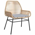 vidaXL Ensemble de salle à manger pour jardin 3 Pièces Marron polyrotin