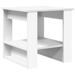 vidaXL Table basse Blanc 51 x 50 x 50 cm Bois d'ingénierie