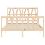 vidaXL Cadre de lit avec tête de lit 140x190 cm bois massif